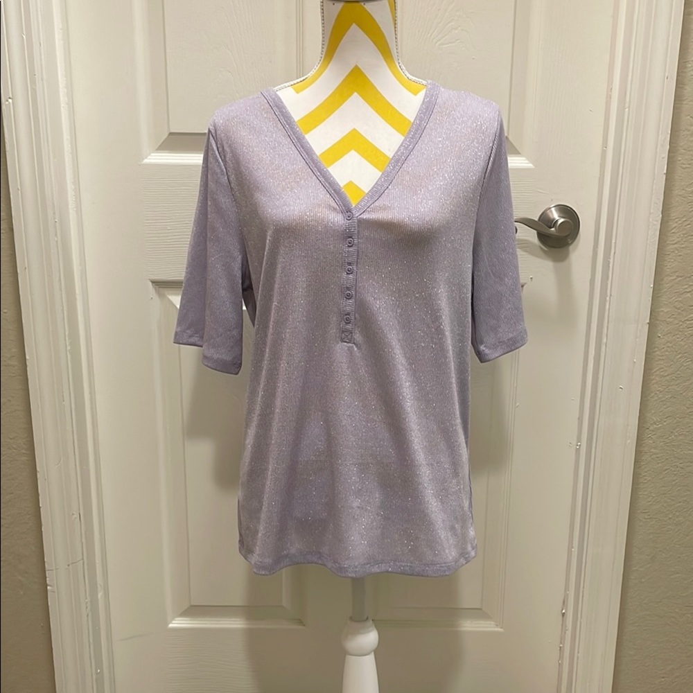 GAP Purple Polo Blouse Relaxed Fit